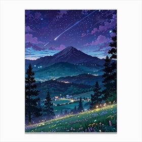 Night Sky Anime aesthetic 51 Canvas Print