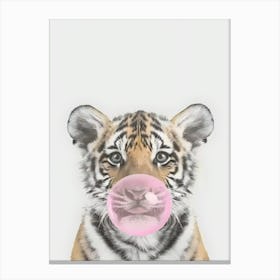 Tiger Chewing Gum Canvas Print Leinwandbild