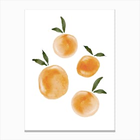 Watercolor Oranges Canvas Print