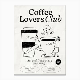 Coffee Club Kitchen | Coffee Lover’s Club | Coffee Bar 7 Canvas Print