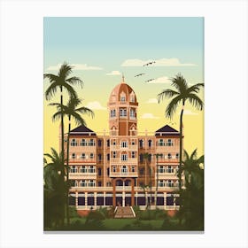 Mumbai India Travel Illustration 4 Canvas Print