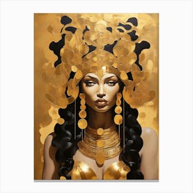 Gold Goddess Art Print 1 Canvas Print