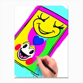 Smiley Face ~ Reimagined 1 Canvas Print