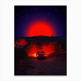 Chasing The Red Sun Canvas Print