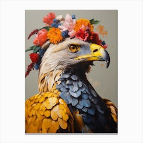 Bird With A Flower Crown Golden Eagle 2 Canvas Print