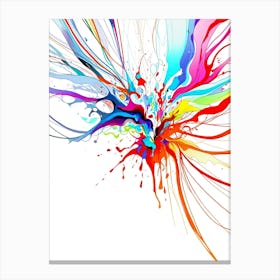 Abstract Colorful Splash Canvas Print