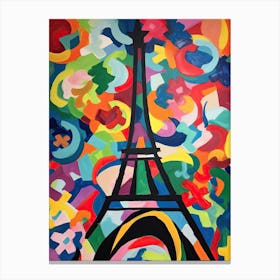 Eiffel Tower Paris France Henri Matisse Style 27 Canvas Print