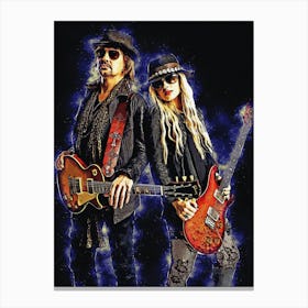 Spirit Of Orianthi Panagaris With Richie Sambora Canvas Print