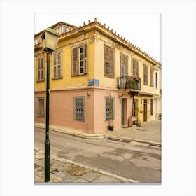 Old Buildings In Athens Plaka Canvas Print