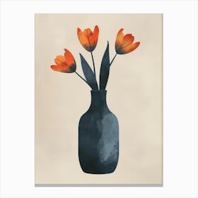 Tulips In A Vase 35 Canvas Print