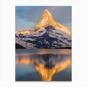 Matterhorn Reflected In Lake Canvas Print