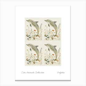 Cute Animals Collection Dolphin 3 Canvas Print