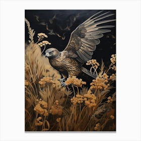 Dark And Moody Botanical Harrier 2 Canvas Print