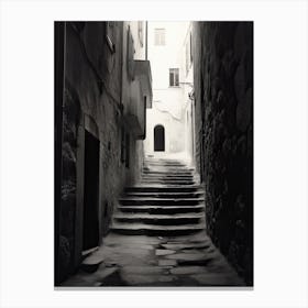 Dubrovnik, Croatia, Photography In Black And White 1 Canvas Print