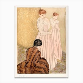 The Fitting (1890–91), Mary Cassatt Canvas Print
