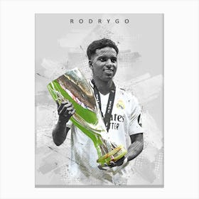 Rodrygo Real Madrid Drawing Canvas Print