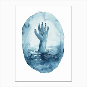 Hand In Water 2 Canvas Print