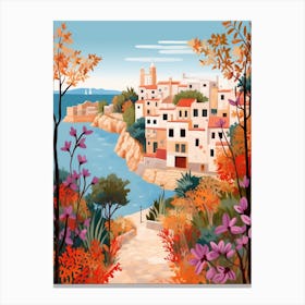 Ibiza Spain 3 Illustration Canvas Print