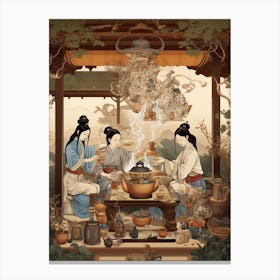 Chinese Tea Culture Vintage Illustration 11 Canvas Print