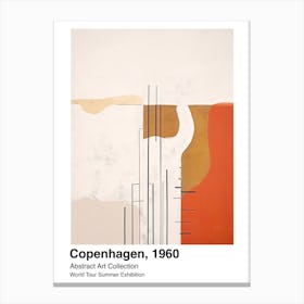 World Tour Exhibition, Abstract Art, Copenhagen, 1960 1 Canvas Print