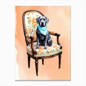 Dog In A Chair 2 Canvas Print