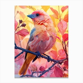 Bird In Autumn Canvas Print