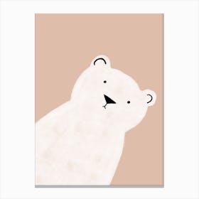 Polar Bear Kids Canvas Print