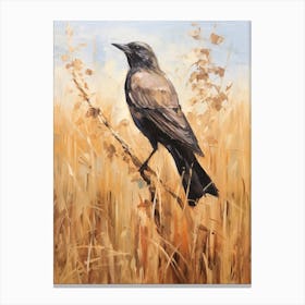 Bird Painting Crow 1 Canvas Print