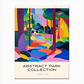 Abstract Park Collection Poster Forest Park St Louis 1 Canvas Print