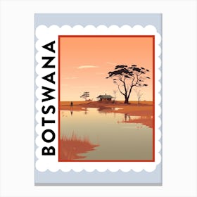 Botswana 2 Travel Stamp Poster Canvas Print