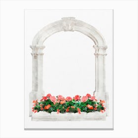 Arch With Flowers Canvas Print