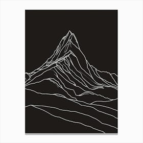 Beinn A Chlachair Mountain Line Drawing 2 Canvas Print