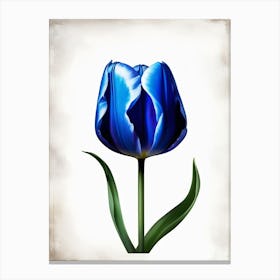 blue tulip art Canvas Print