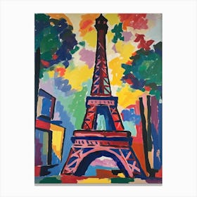 Eiffel Tower Paris France Henri Matisse Style 15 Canvas Print