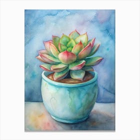 Succulent Painting 1 Canvas Print