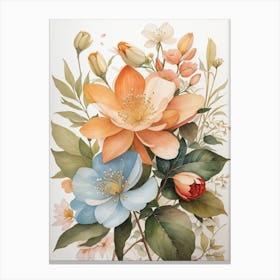 Watercolor Flowers Canvas Print