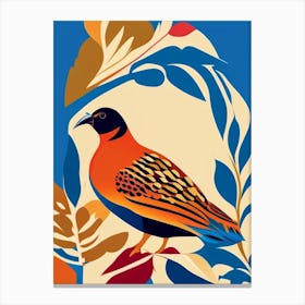 Partridge Pop Matisse 2 Bird Canvas Print