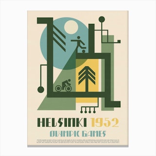 1952 Olympics Helsinki Canvas Print