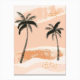 Palm Trees On The Beach 14 Canvas Print