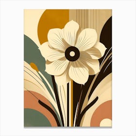 Deco Flower In Boho Art Canvas Print