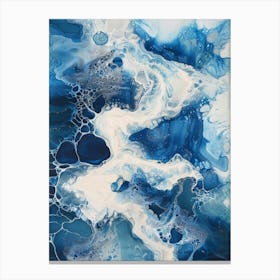 Blue And White Abstract Painting 4 Canvas Print