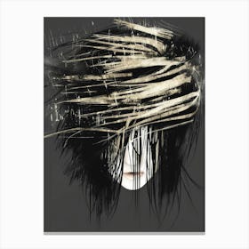 Girl With Long Hair 4 Canvas Print