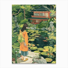 In The Garden Ginkaku Ji Temple Gardens Japan 8 Canvas Print