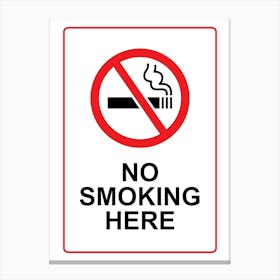 No Smoking Here Canvas Print