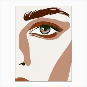 Portrait Of A Woman'S Face Canvas Print