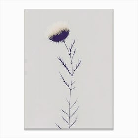 Thistle Wildflower Simplicity Canvas Print