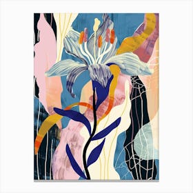 Colourful Flower Illustration Bluebell 4 Canvas Print