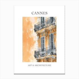 Cannes Travel And Architecture Poster 4 Canvas Print