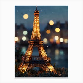 Eiffel Tower At Night Canvas Print