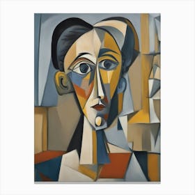 Portrait Of A Woman Style Abstract Canvas Print